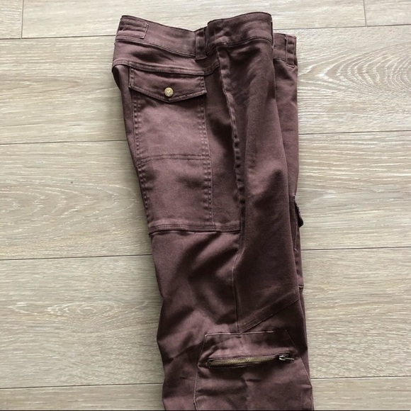 Y2K Trendy Chocolate Brown Military Cargo Pants - Picture 6 of 7